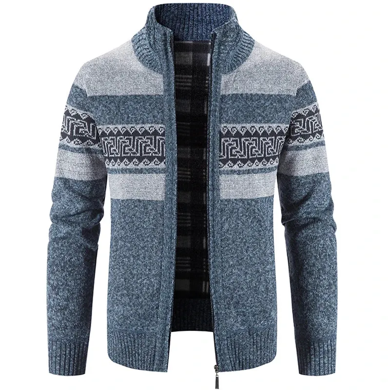 Knitted Cardigan For Men in Autumn and Winter Korean Sweater Stand Collar Joker Casual Coat Autumn Men's Coat