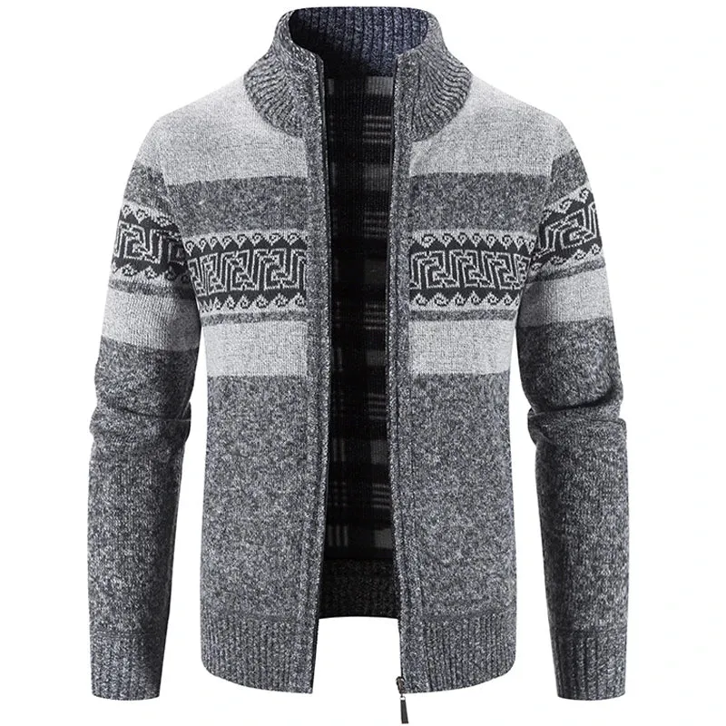 Knitted Cardigan For Men in Autumn and Winter Korean Sweater Stand Collar Joker Casual Coat Autumn Men's Coat