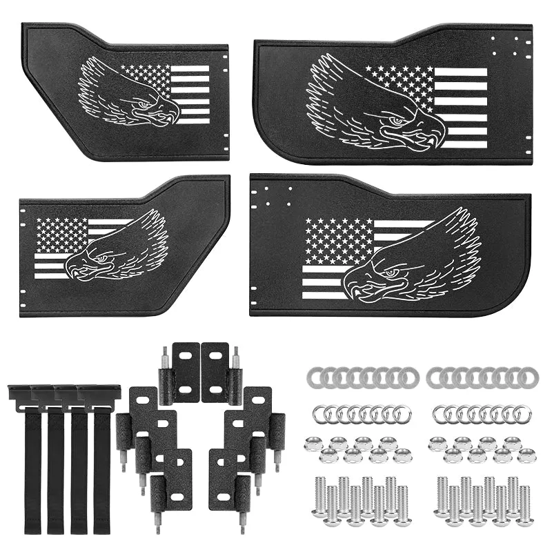 Limited Edition Eagle Style Jeep Tube Doors with Side View Mirrors For 2018-Later Wrangler JL 4 Doors