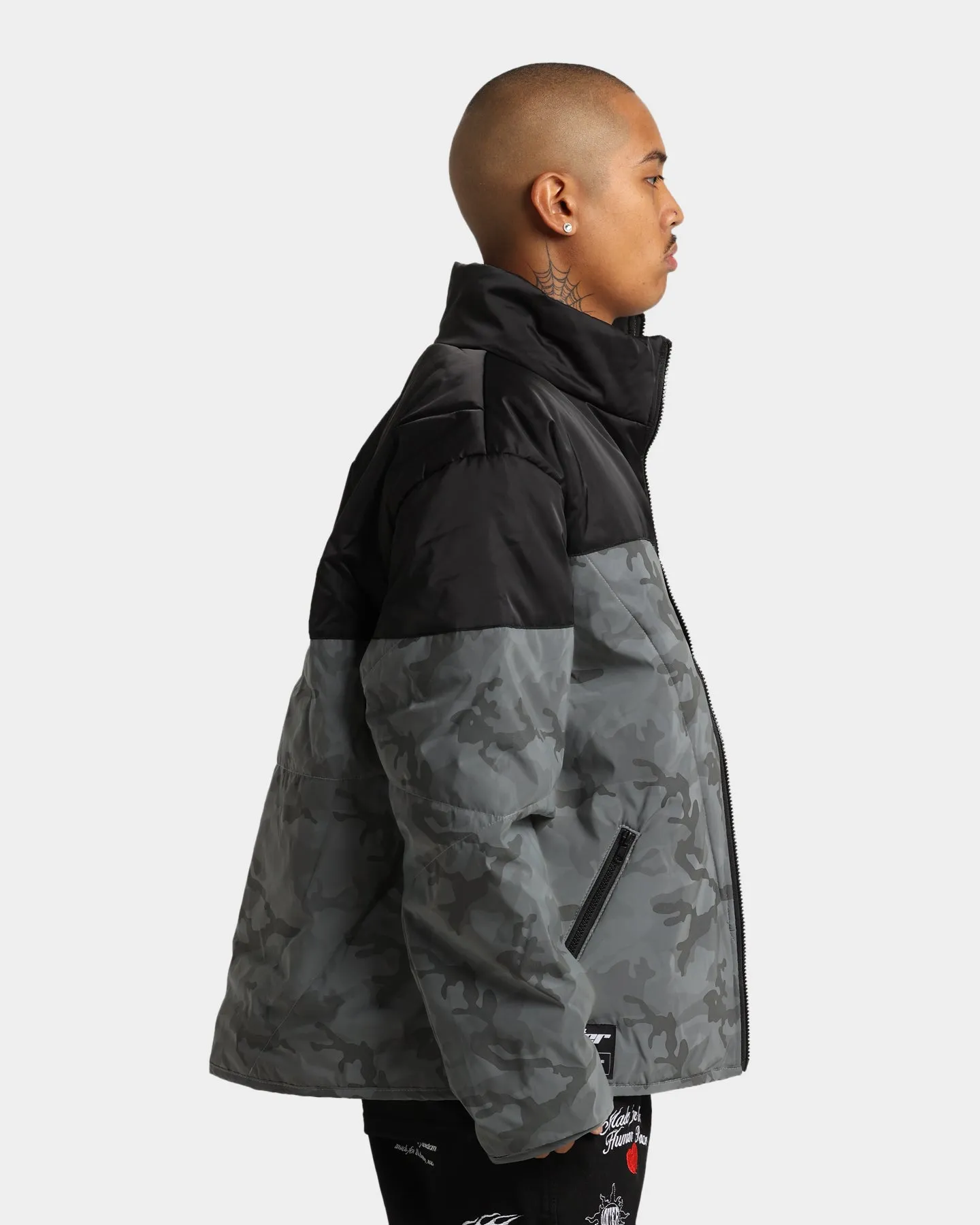 Loiter Split Spectrum Puffer Jacket Black/Camo 3M