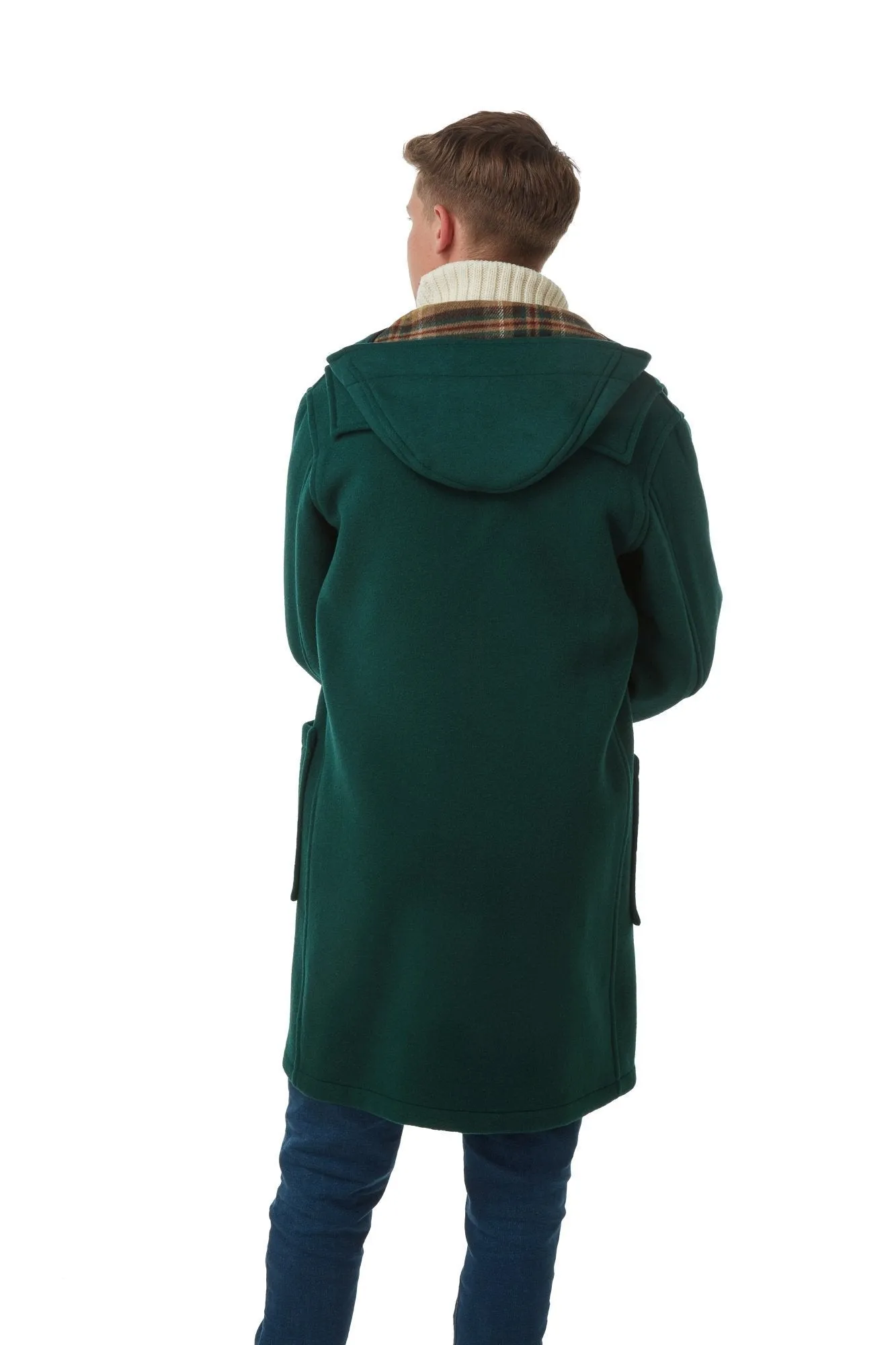 Men's Classic Fit Duffle Coat - British Racing Green