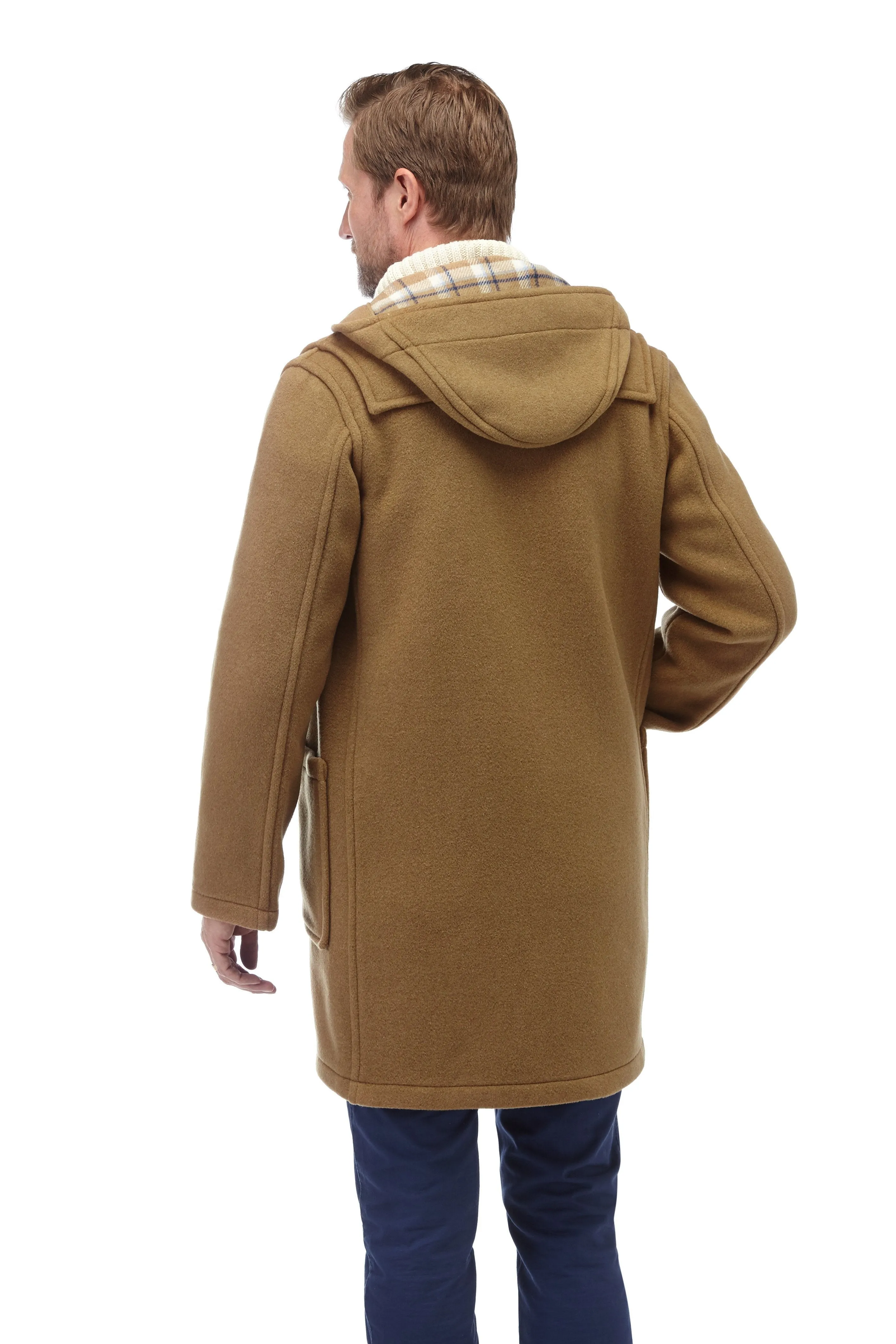 Men's Classic Fit Duffle Coat - Camel