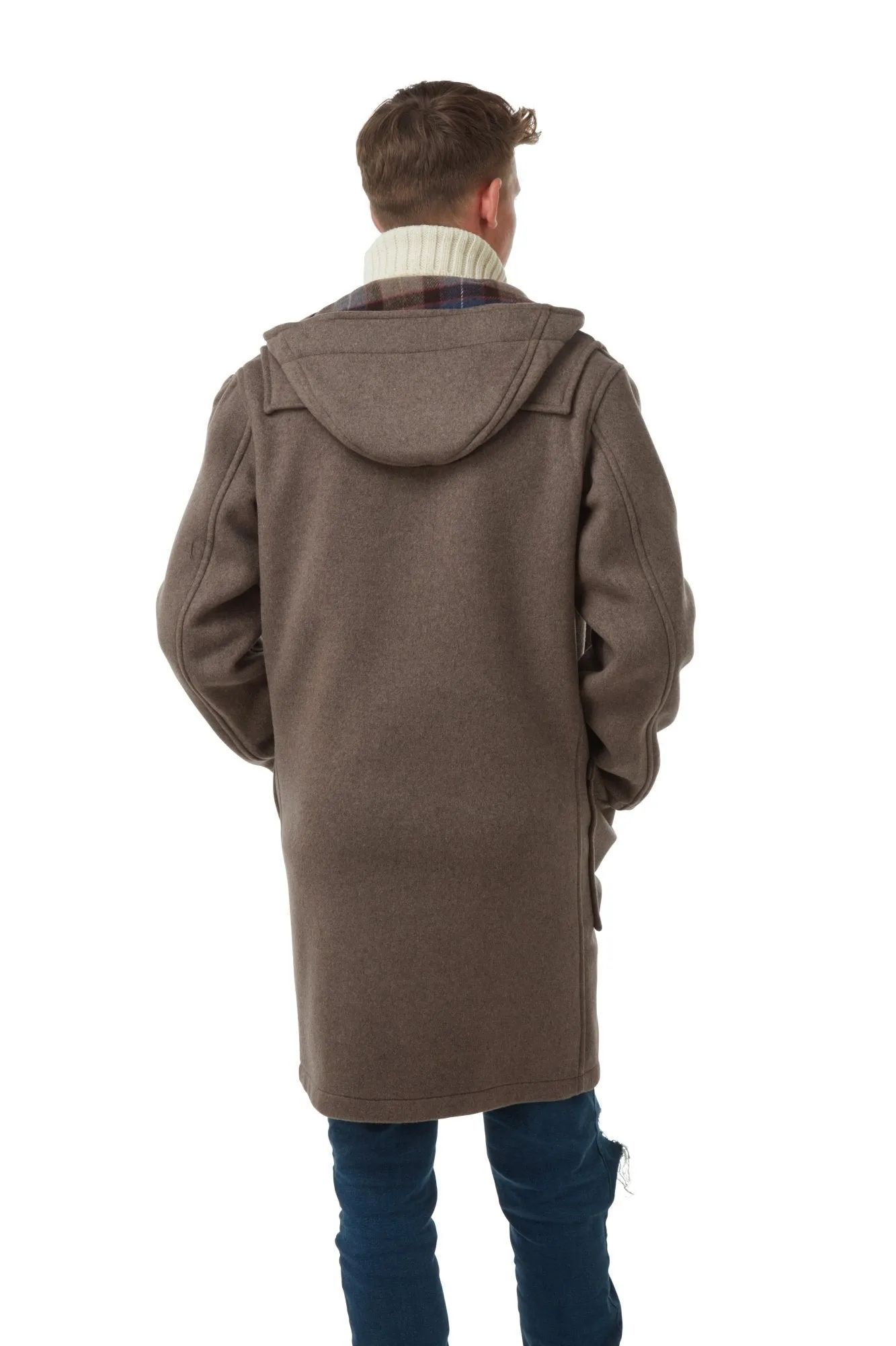 Men's Classic Fit Duffle Coat - Mushroom