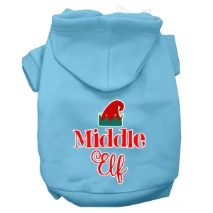 Middle Elf Screen Print Dog Hoodie Baby Blue M