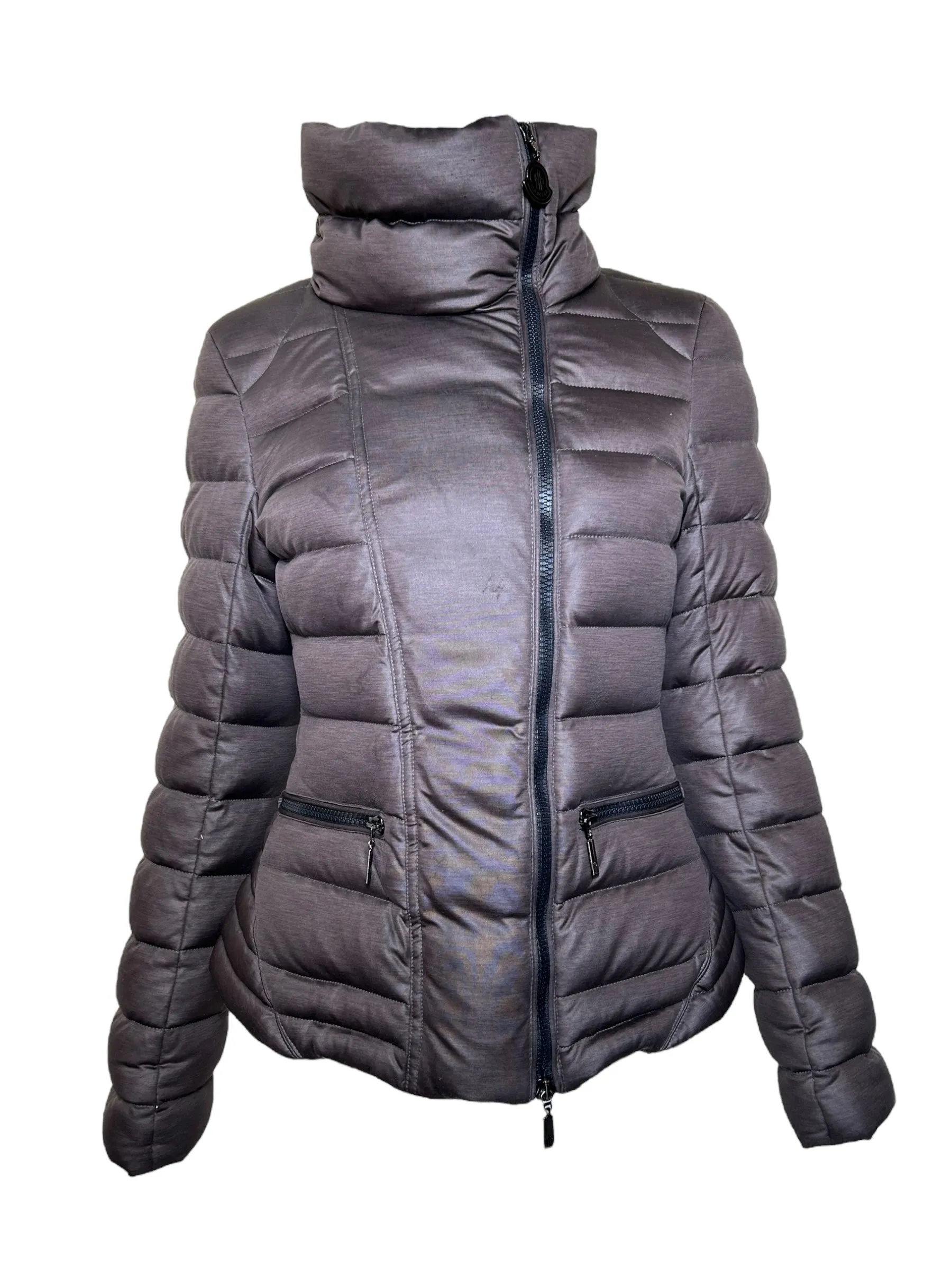 Moncler Taupe Puffer Down-Feather Zip-Front Jacket