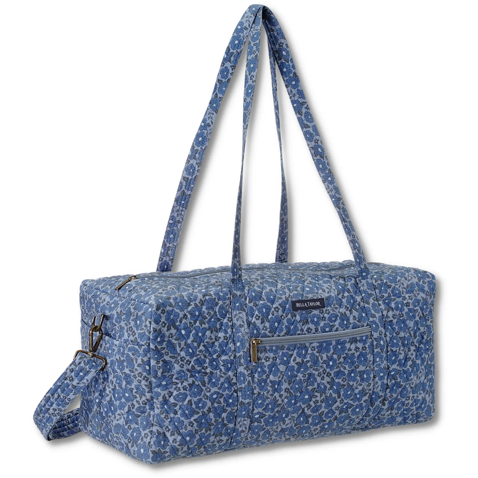 Navy Floral Duffle