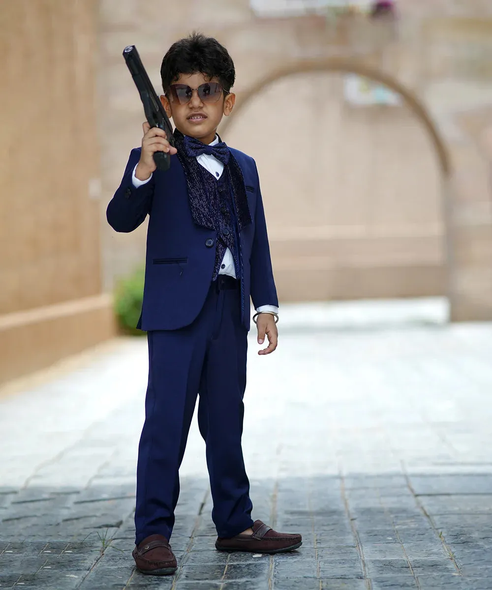 Navy Party Wear Coat Suit for Boys