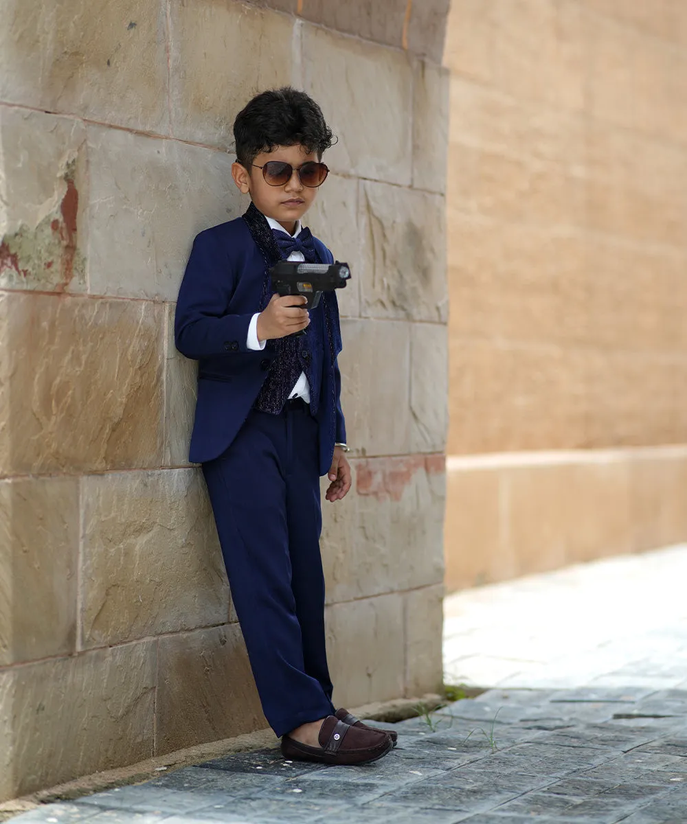 Navy Party Wear Coat Suit for Boys