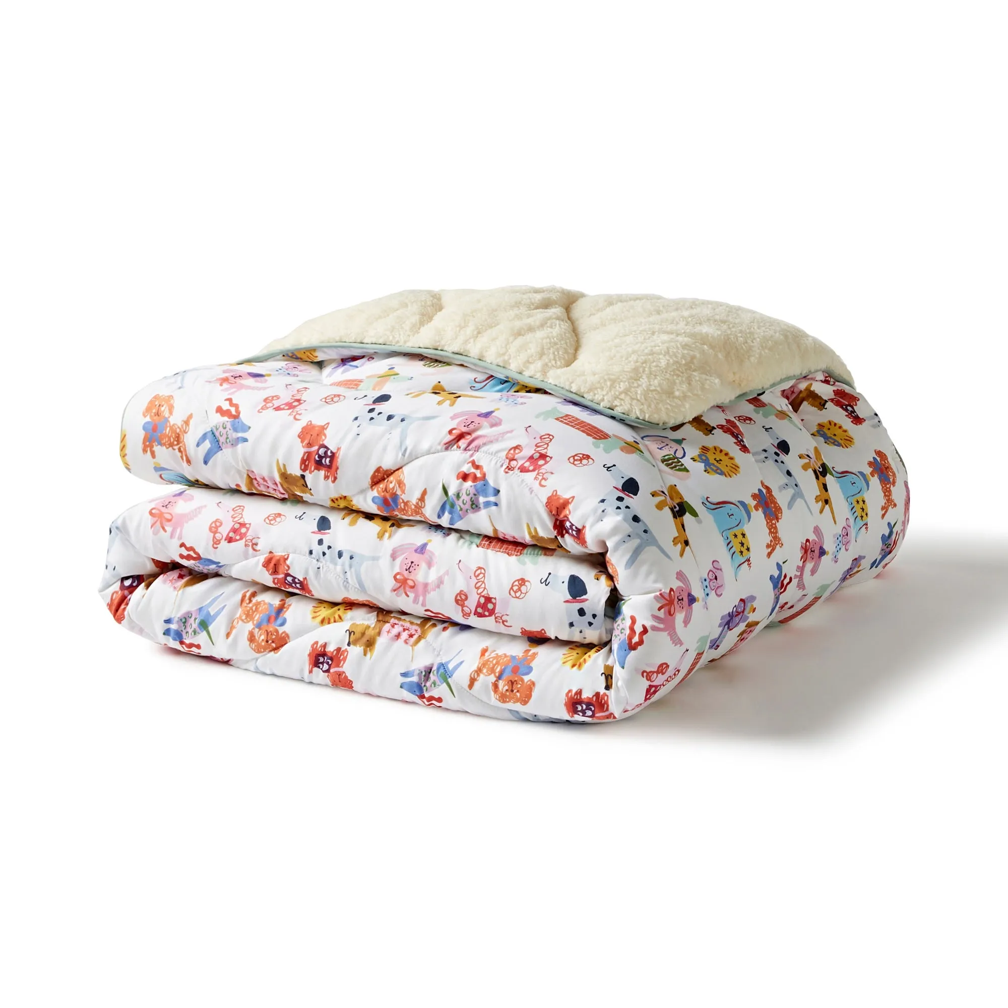 Night Lark® x Eleanor Bowmer Happy Dogs Cosy Sherpa Throw