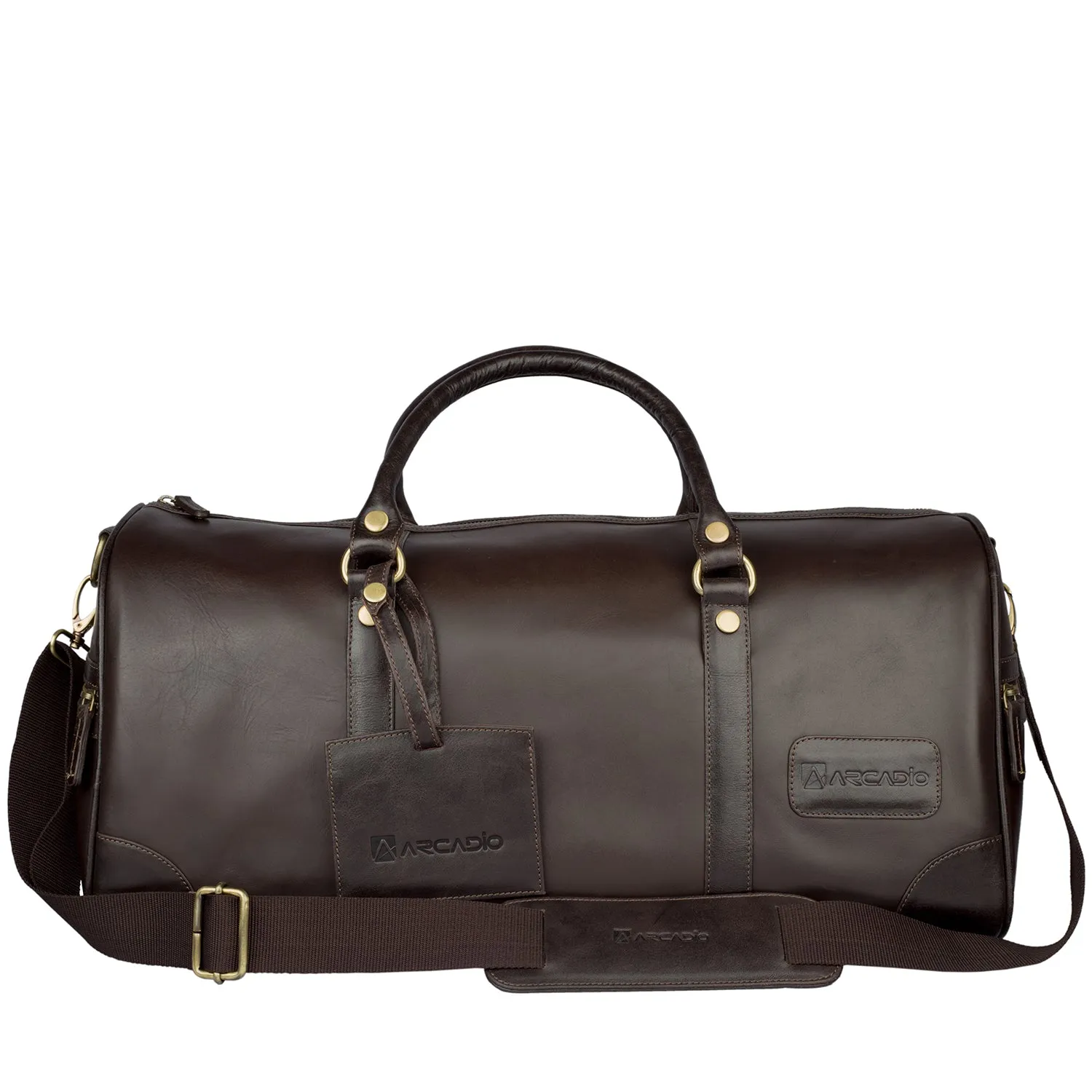 ON THE MOVE Premium Weekender Leather Bag - ARDB1001BR