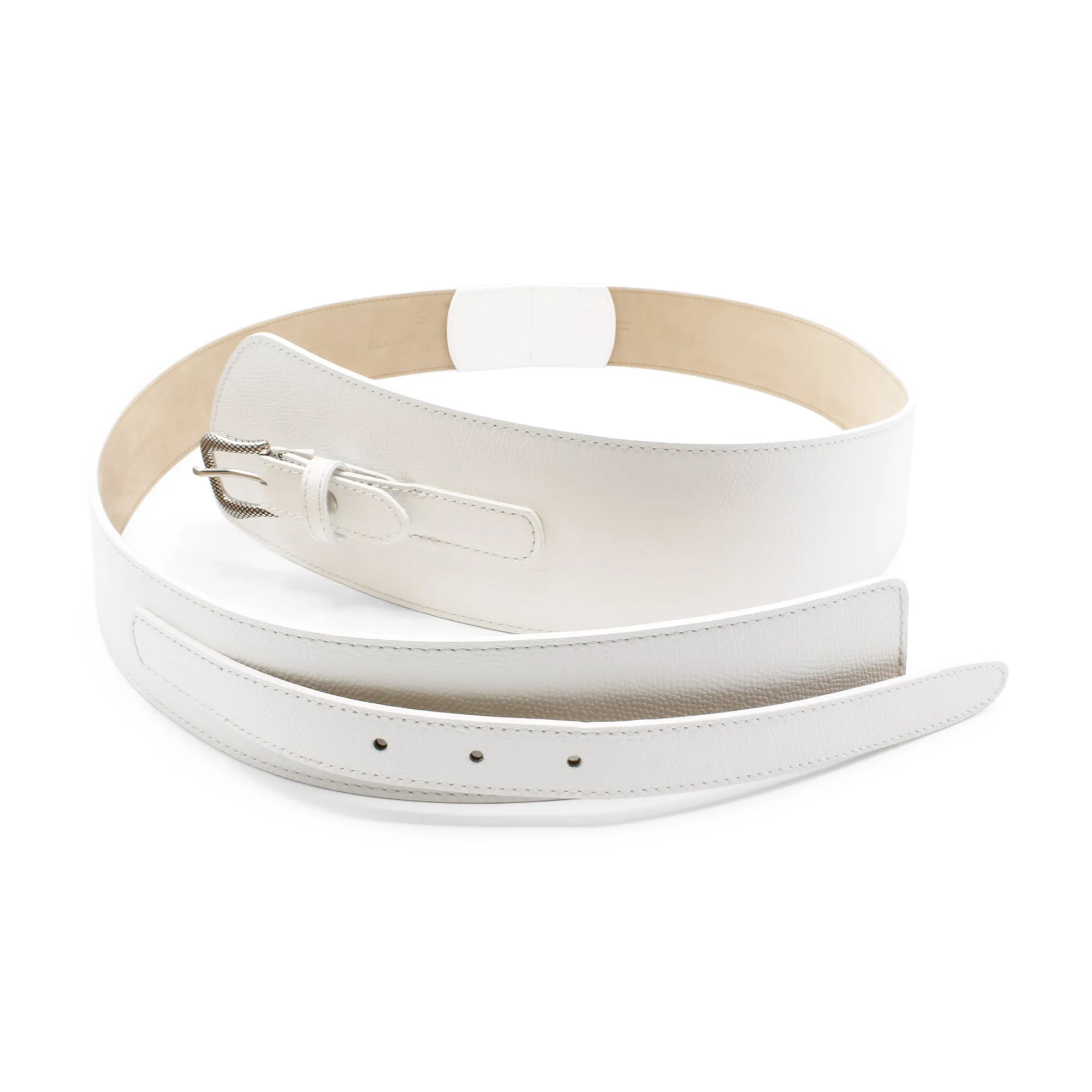 Optic White Fonda Wide Asymmetric Belt