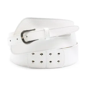 Optic White Fonda Wide Asymmetric Belt