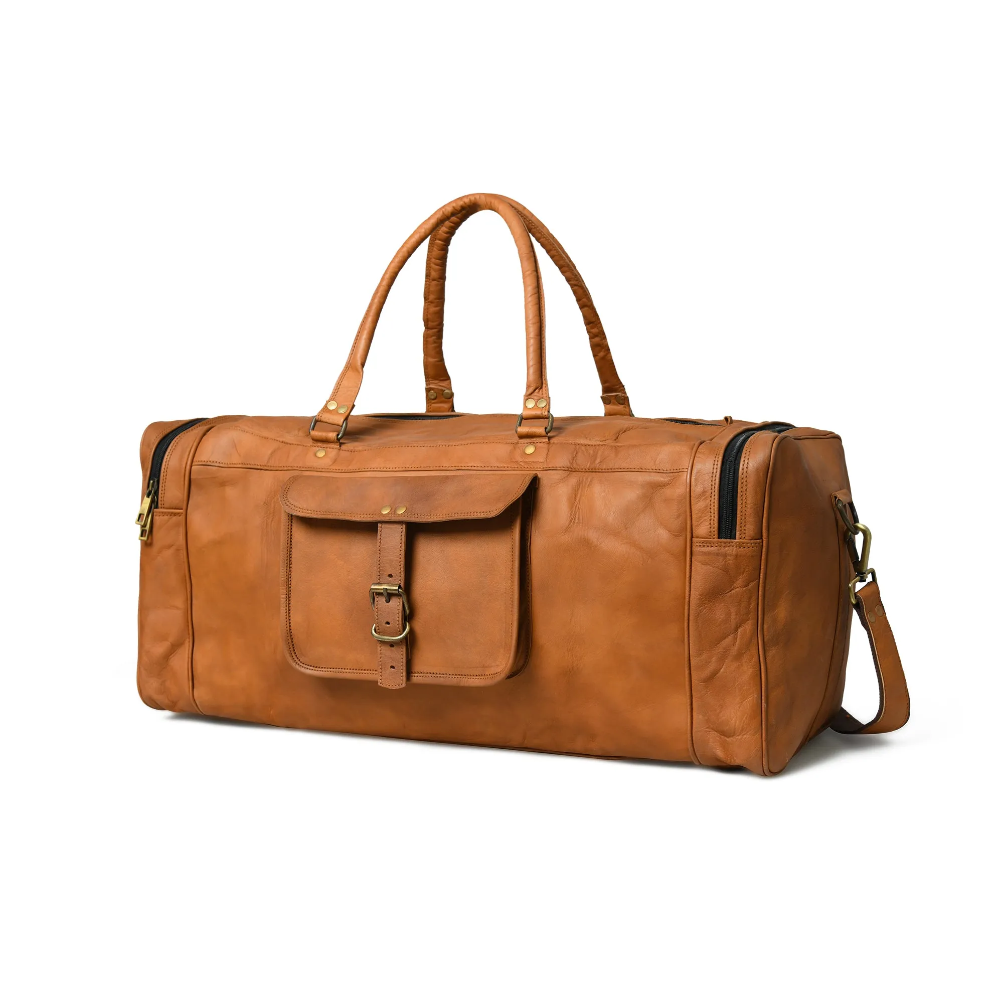 Overnight Leather Duffle Bag