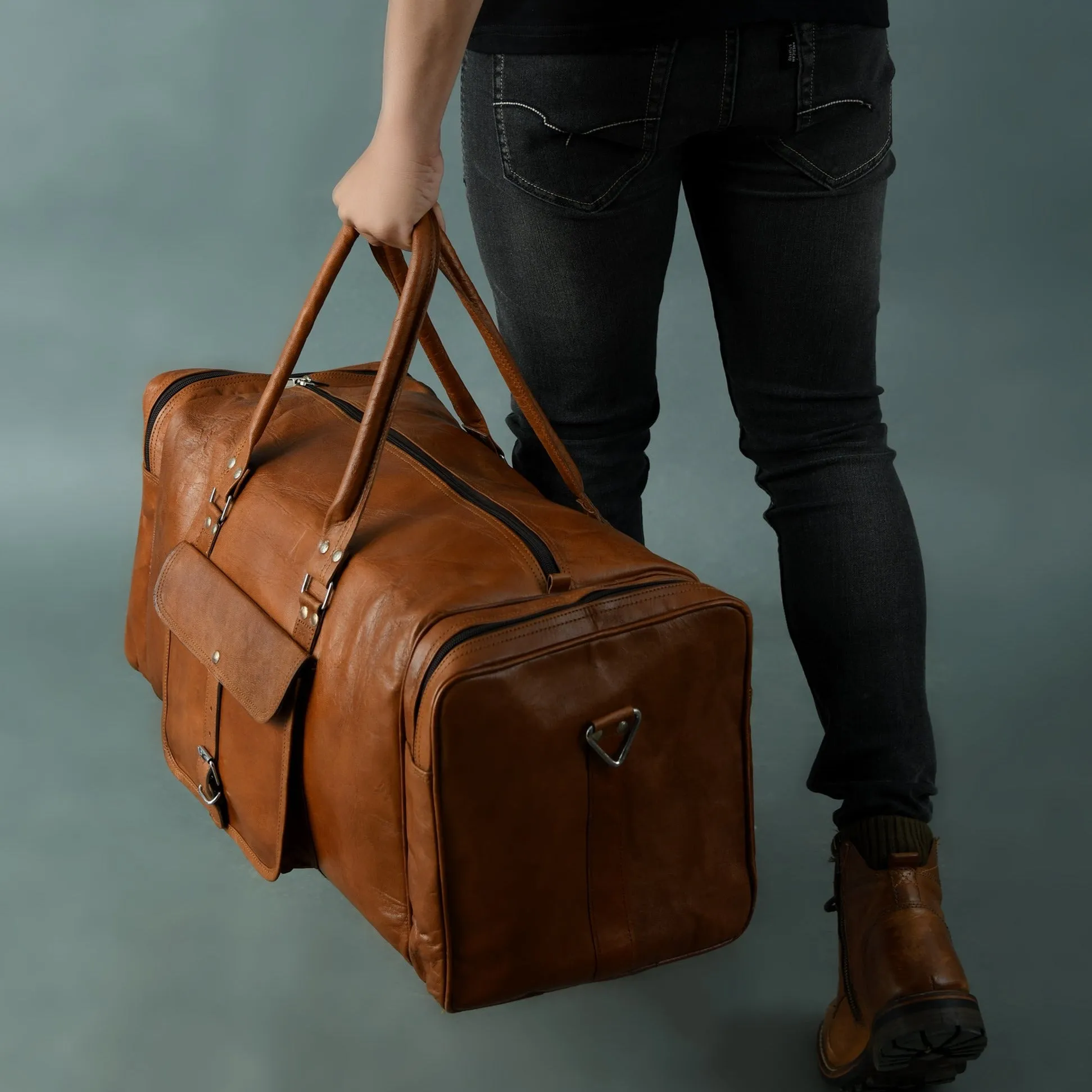 Overnight Leather Duffle Bag