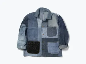 PATCHWORK DENIM CHORE COAT