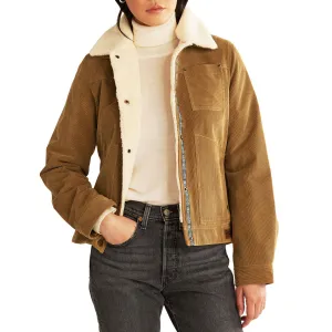 Pendleton Womens Wind River Corduroy Trucker Jacket - Saddle