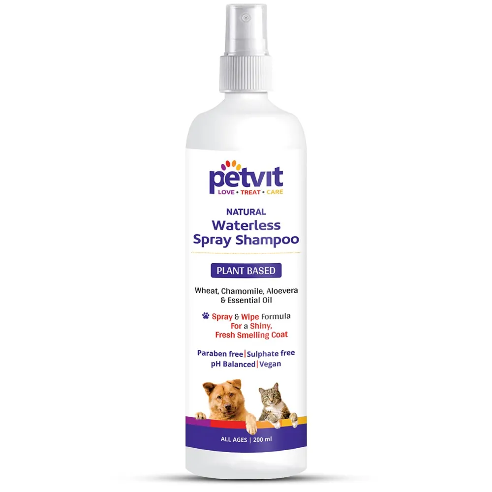 Petvit Plant Based Natural Waterless Shampoo for Dogs (Limited Shelf Life)