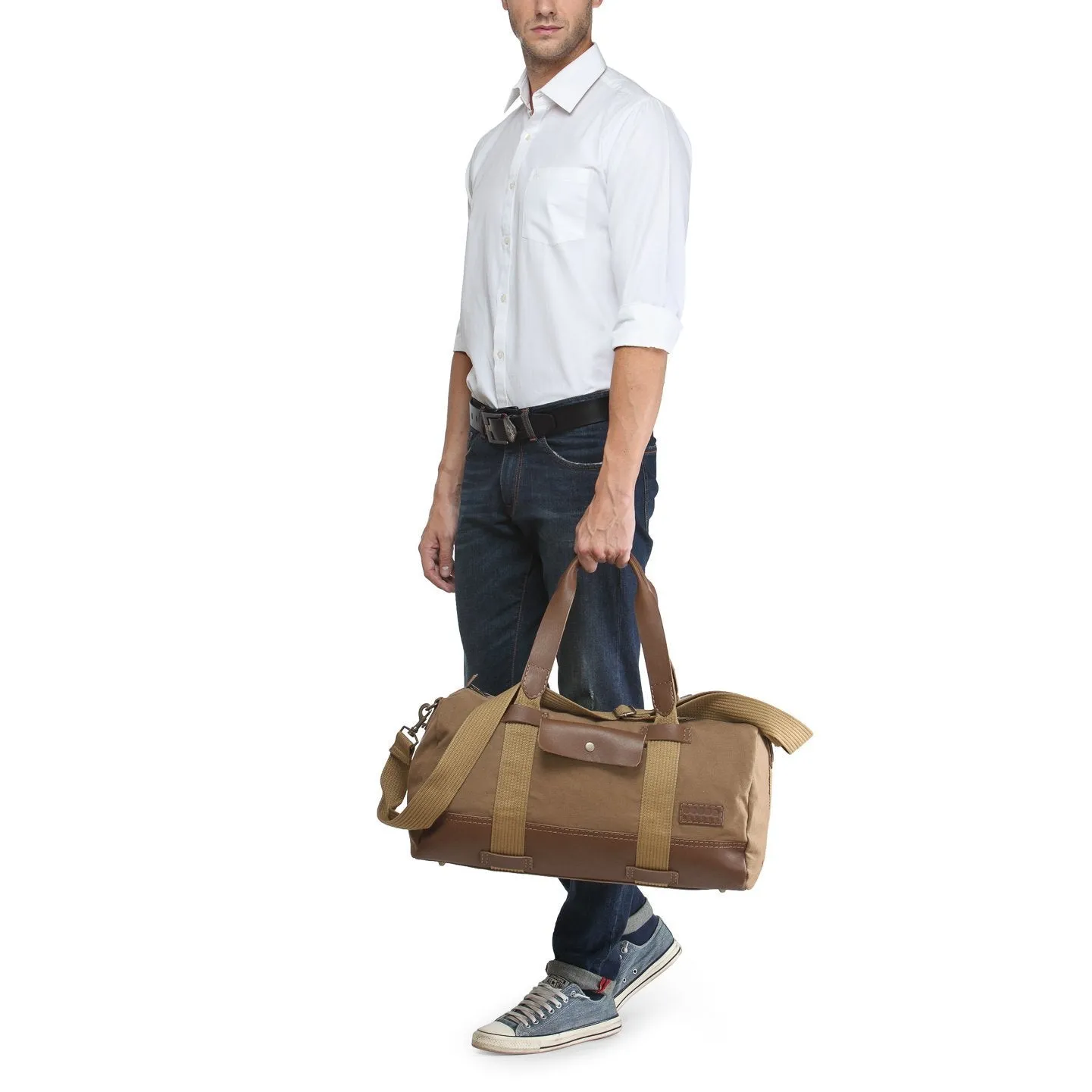 Phive Rivers Men's Leather Duffle/ Weekender - Pr1142