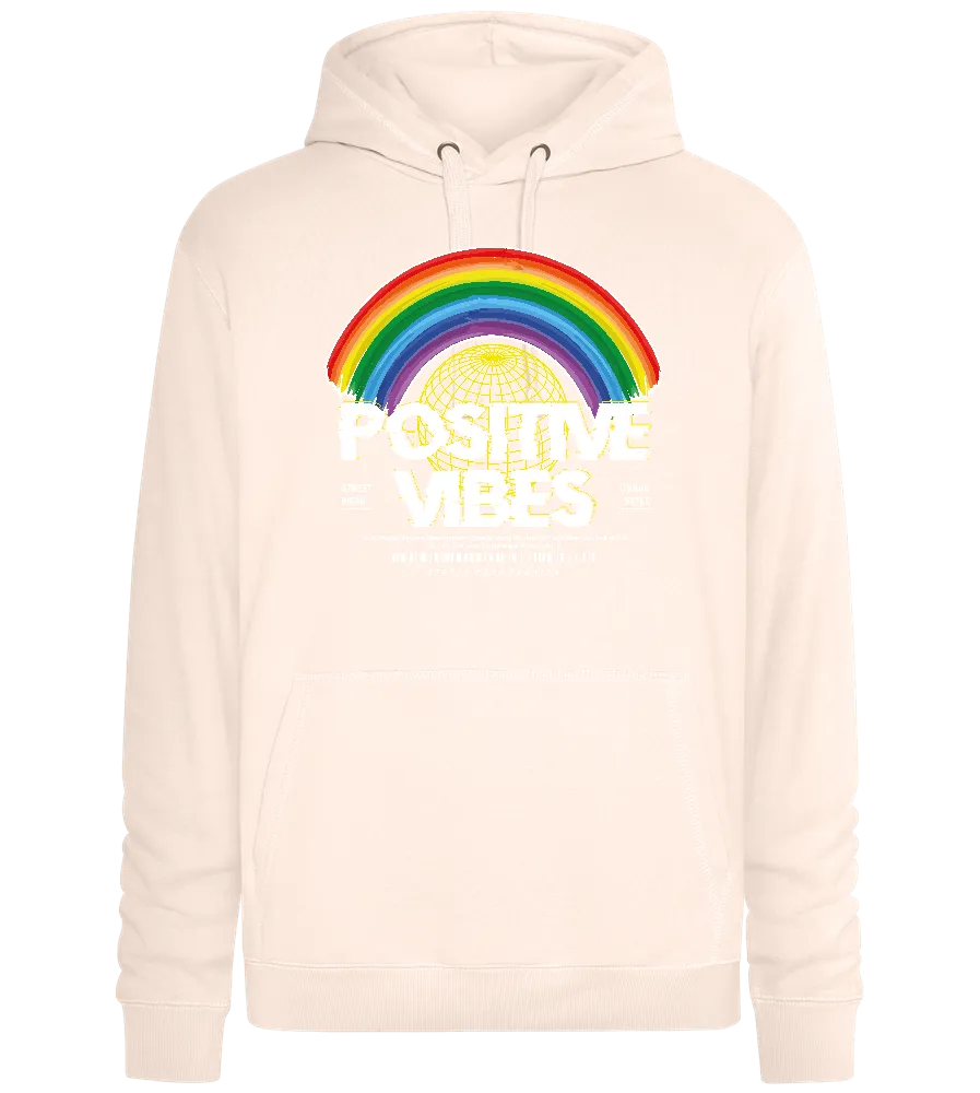 Positive Vibes Rainbow Design - Premium unisex hoodie