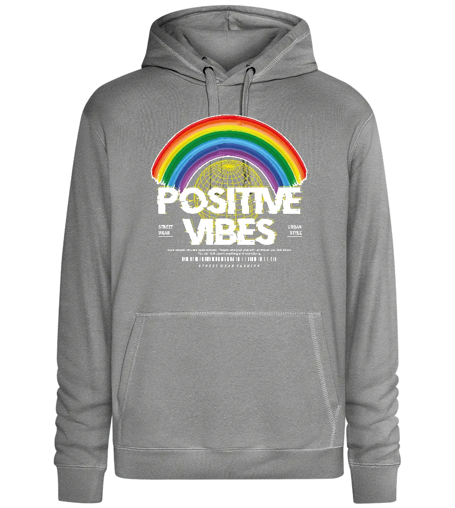 Positive Vibes Rainbow Design - Premium unisex hoodie