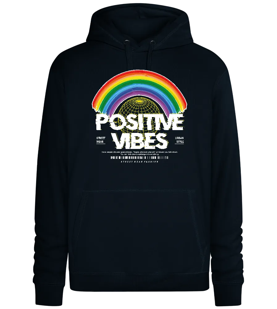 Positive Vibes Rainbow Design - Premium unisex hoodie