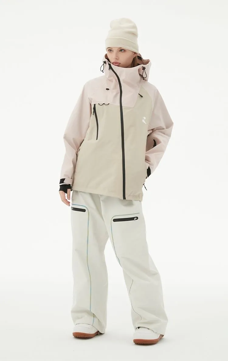 RandomPow Freestyle Light Pink & Khaki RECCO® Insulated Jacket - Women's