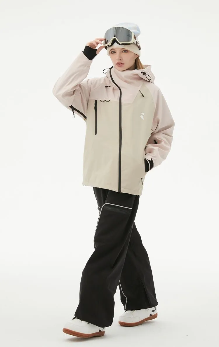 RandomPow Freestyle Light Pink & Khaki RECCO® Insulated Jacket - Women's