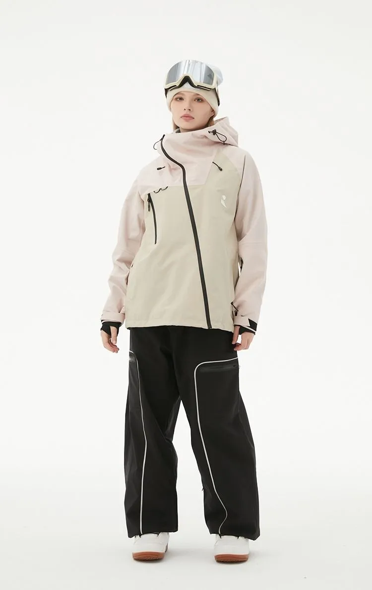 RandomPow Freestyle Light Pink & Khaki RECCO® Insulated Jacket - Women's