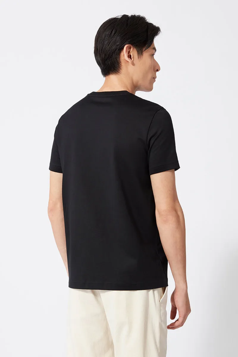 Regal Crew Neck T-Shirt | Black BKFD01