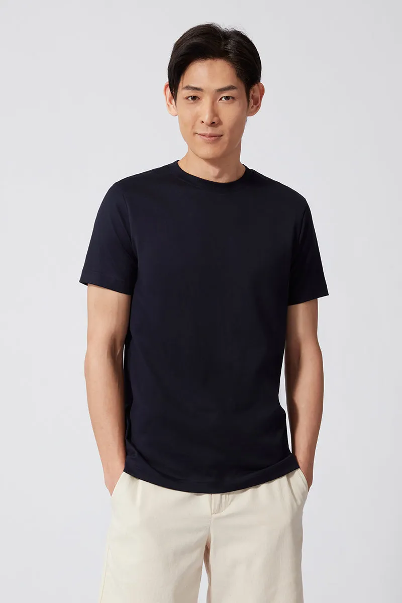 Regal Crew Neck T-Shirt | Navy NNY096