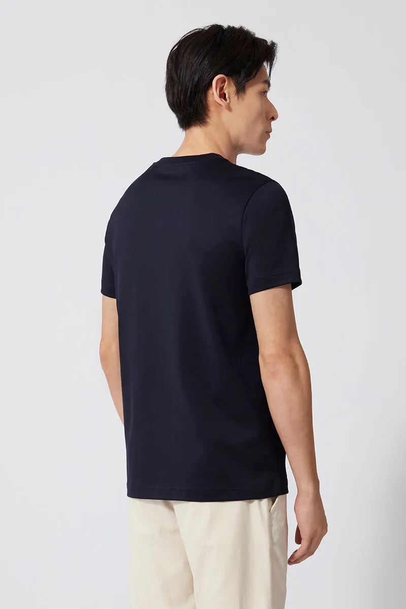 Regal Crew Neck T-Shirt | Navy NNY096