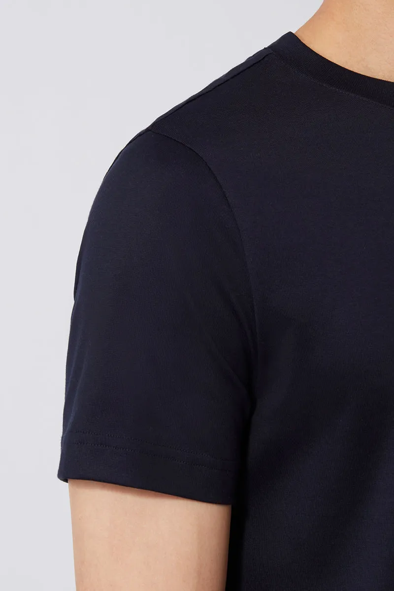 Regal Crew Neck T-Shirt | Navy NNY096