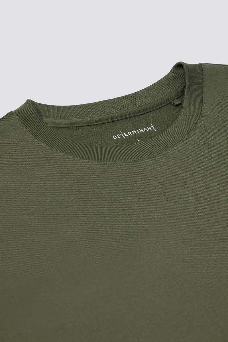 Regal Crew Neck T-Shirt | Olive GNE474