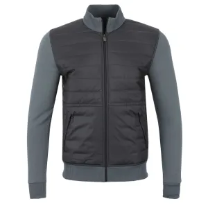 Remus Uomo Panel Zip Thru Hybrid Jacket in Dove Grey