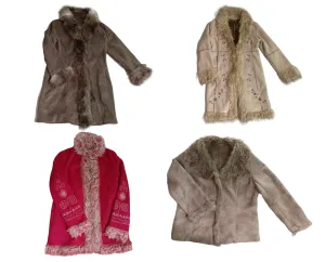 Retro Glamour: Vintage Y2K Afghan Coat Extravaganza  🧥✨