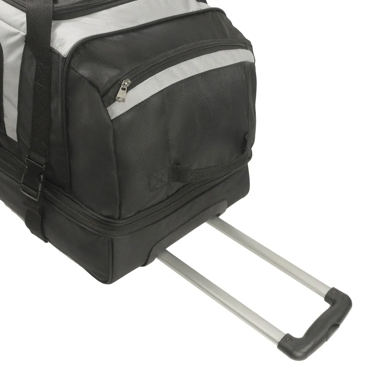 Rig Series 30" Split Level FŪL Black Rolling Duffle Bag