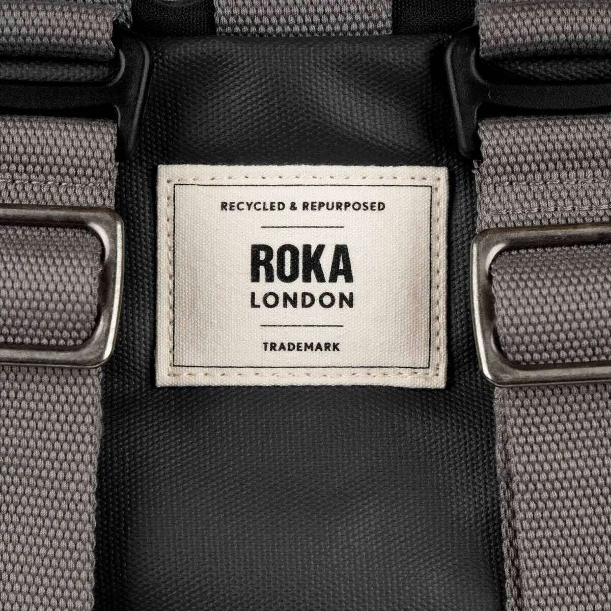 Roka Heathrow Large Recycled Canvas Duffle Bag - Ash Black