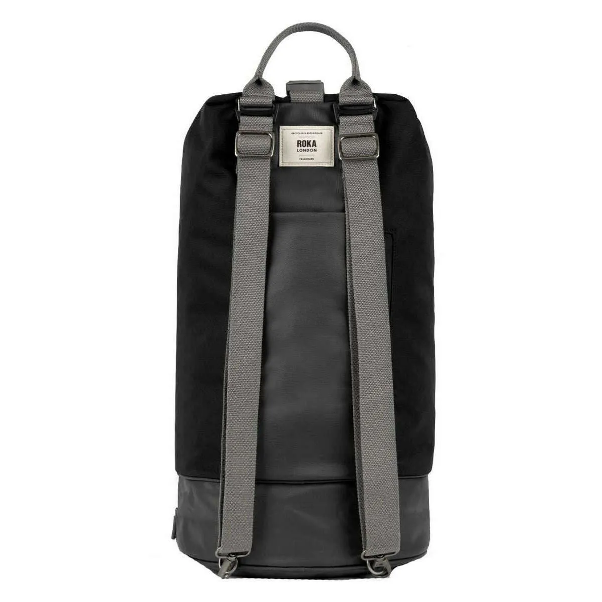 Roka Heathrow Large Recycled Canvas Duffle Bag - Ash Black