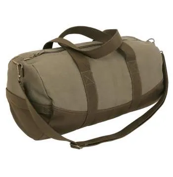 Rothco Two-Tone Canvas Duffle Bag With Brown Bottom