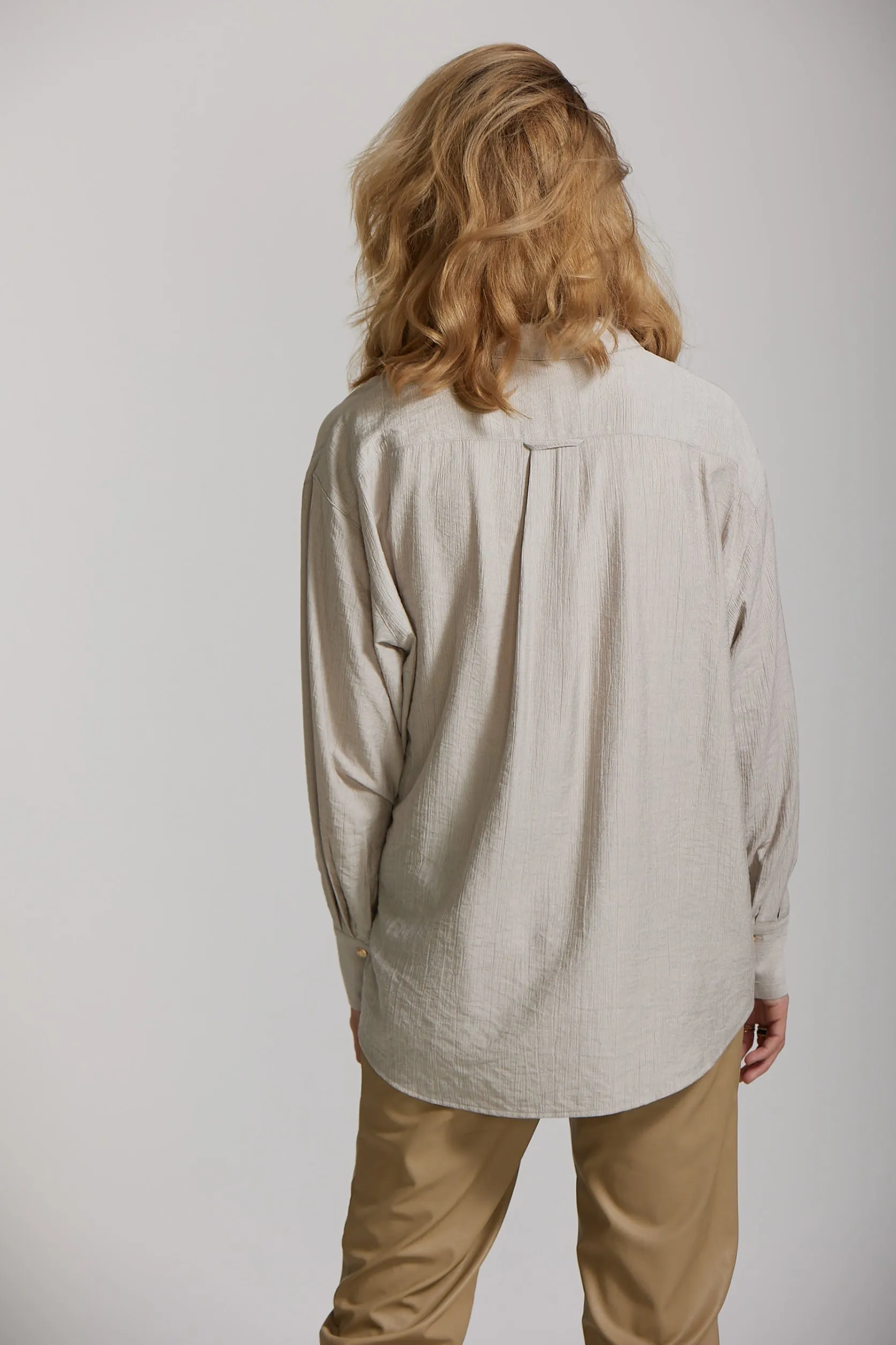 Sam Shirt - Taupe Stripe