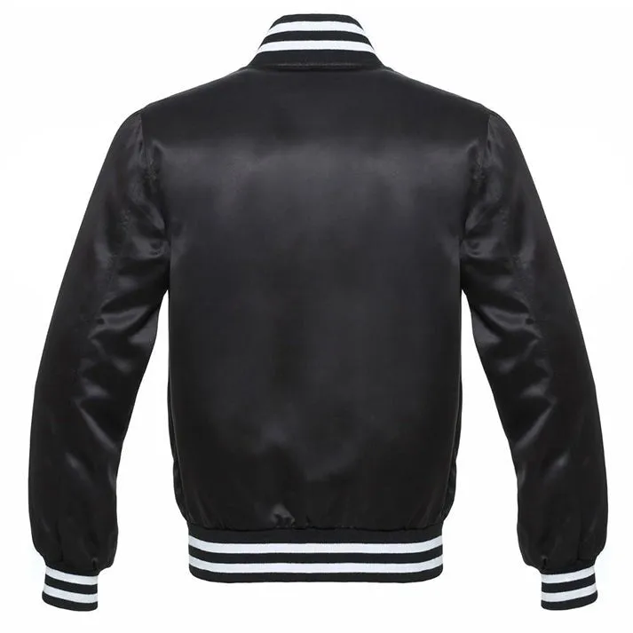 Satin - Black/Black White Trim Jacket