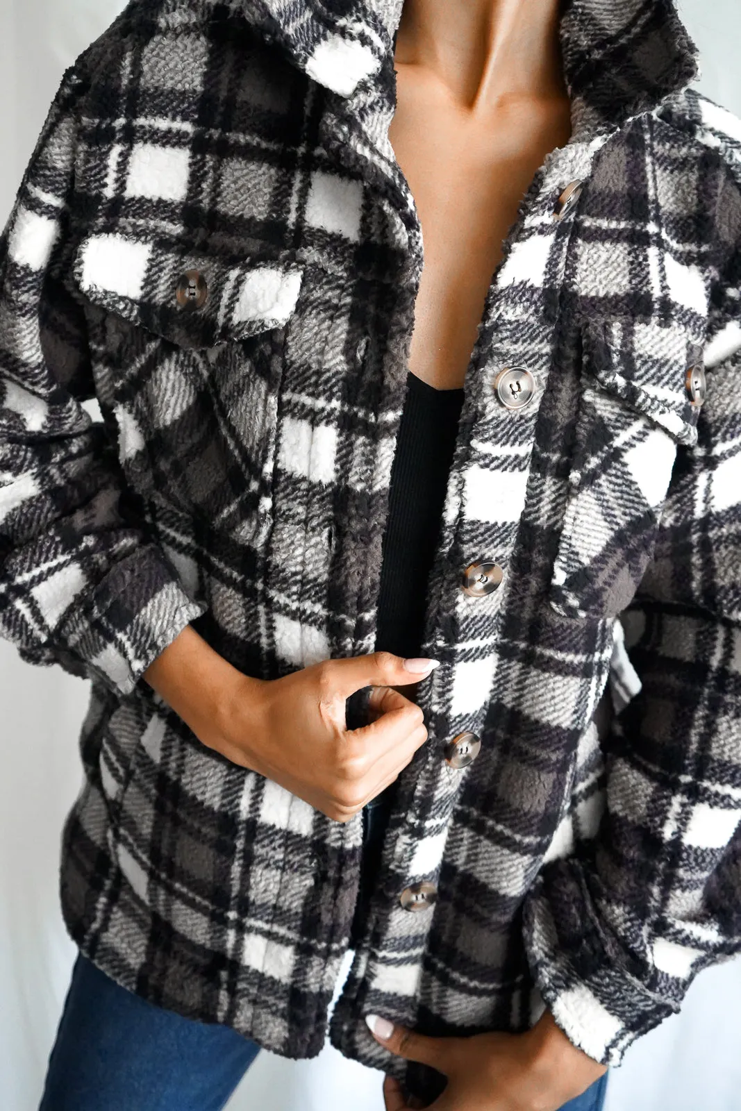 Sherpa Plaid Shacket