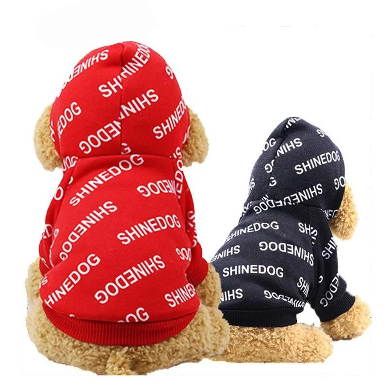 Shinedog Hip Hop Style Autumn Winter Hoodie For Small Dogs