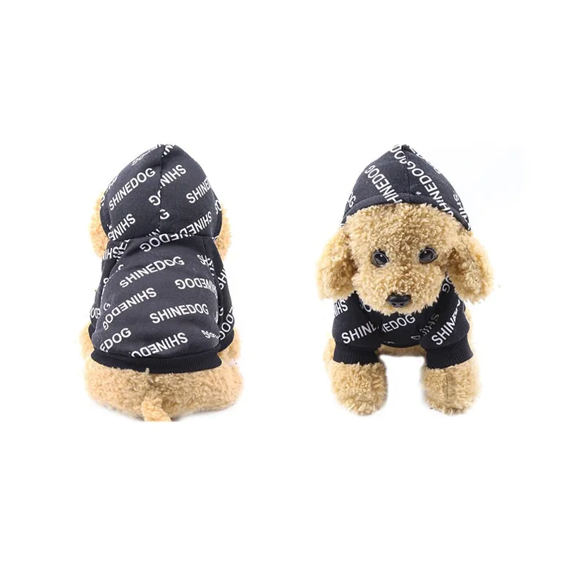 Shinedog Hip Hop Style Autumn Winter Hoodie For Small Dogs