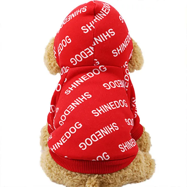 Shinedog Hip Hop Style Autumn Winter Hoodie For Small Dogs