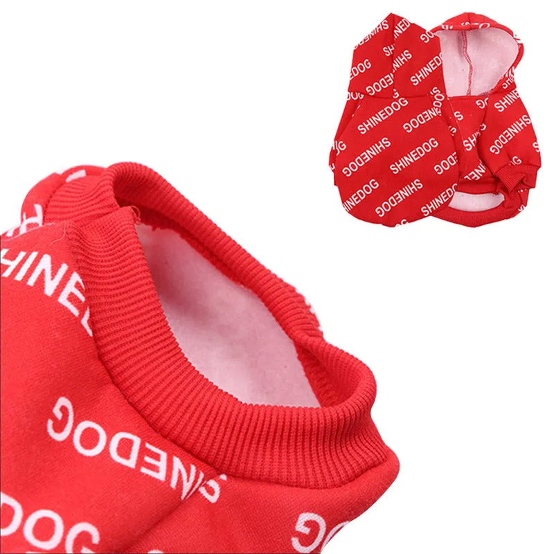 Shinedog Hip Hop Style Autumn Winter Hoodie For Small Dogs