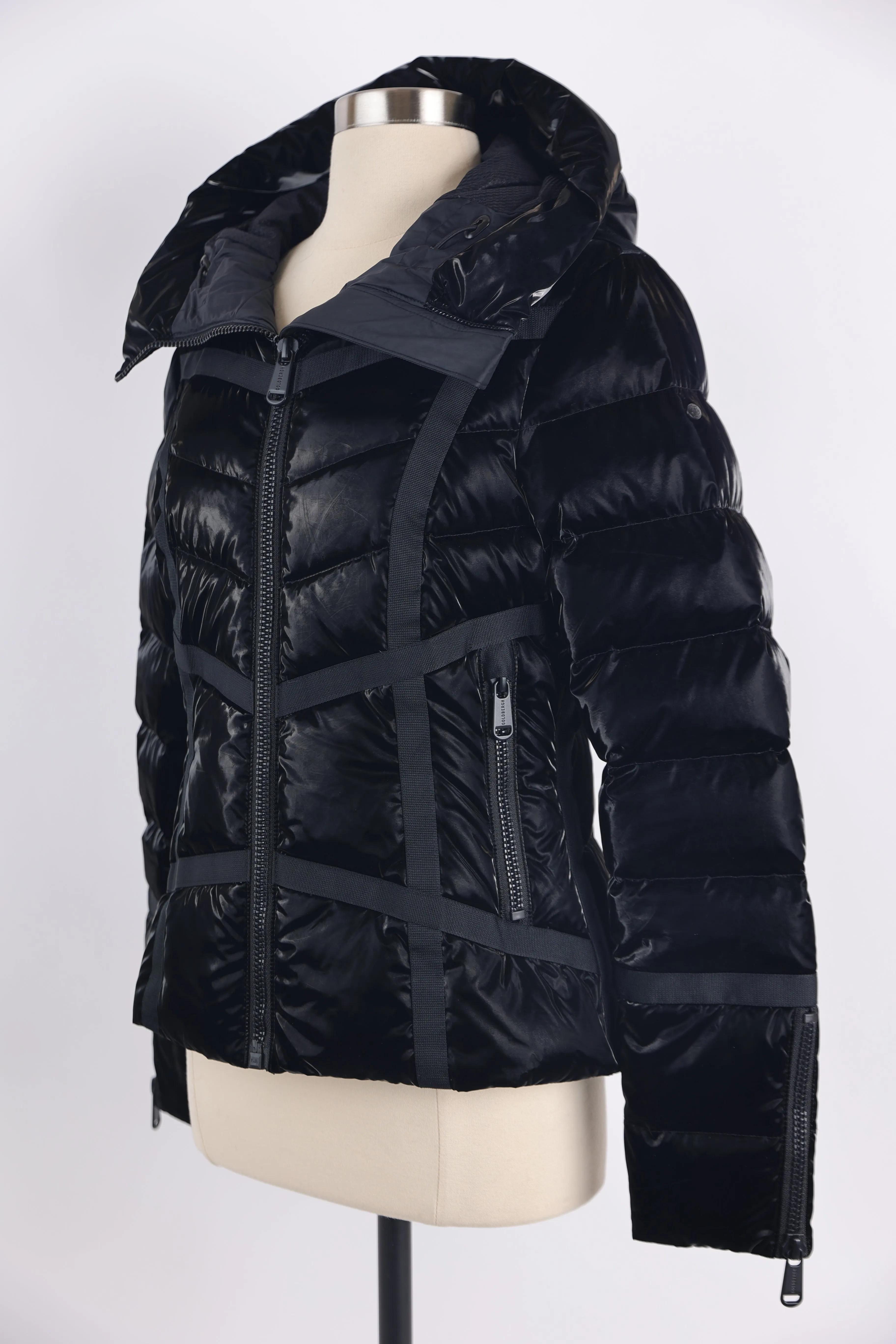 Shiny Quilted Down Ski Jacket