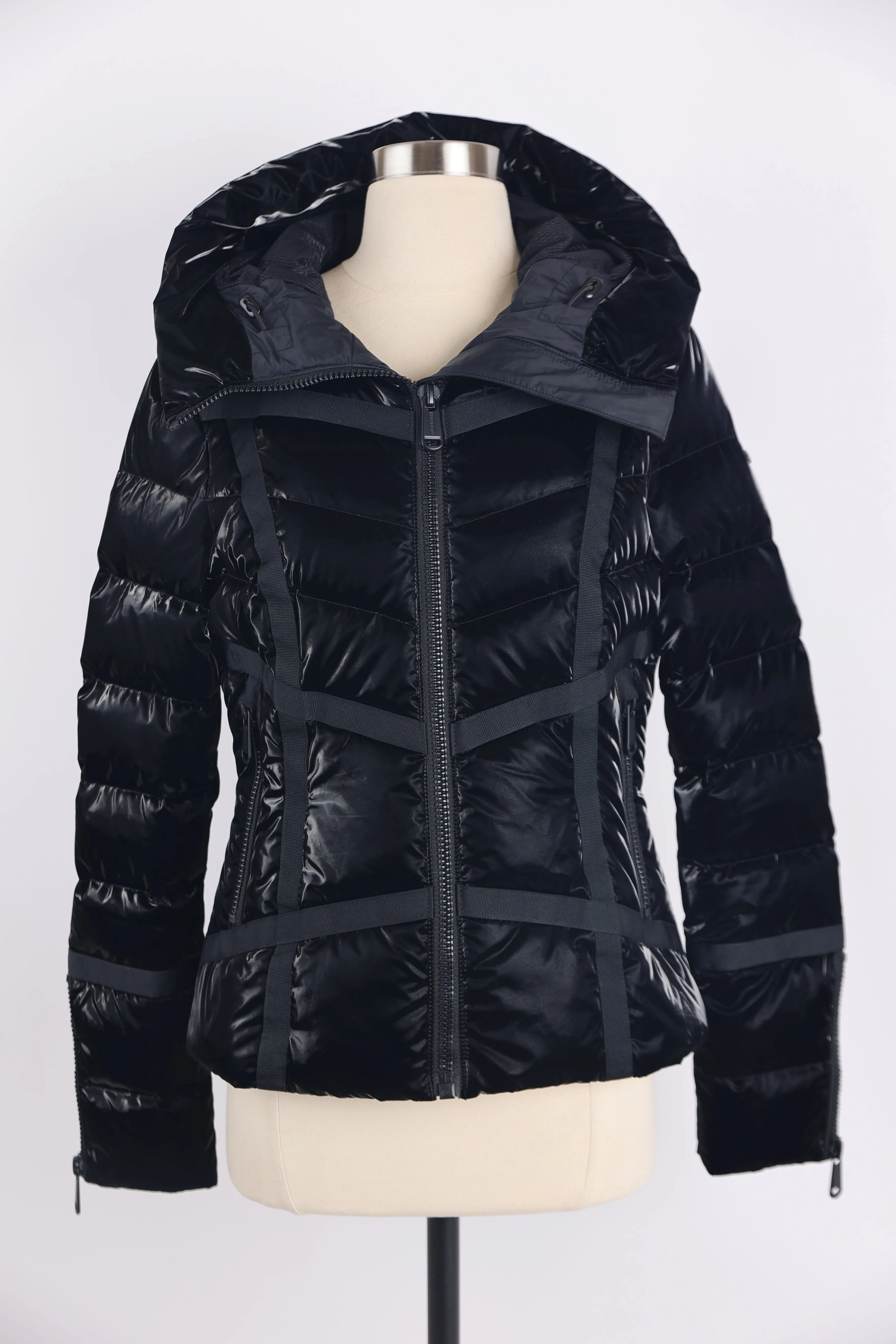 Shiny Quilted Down Ski Jacket