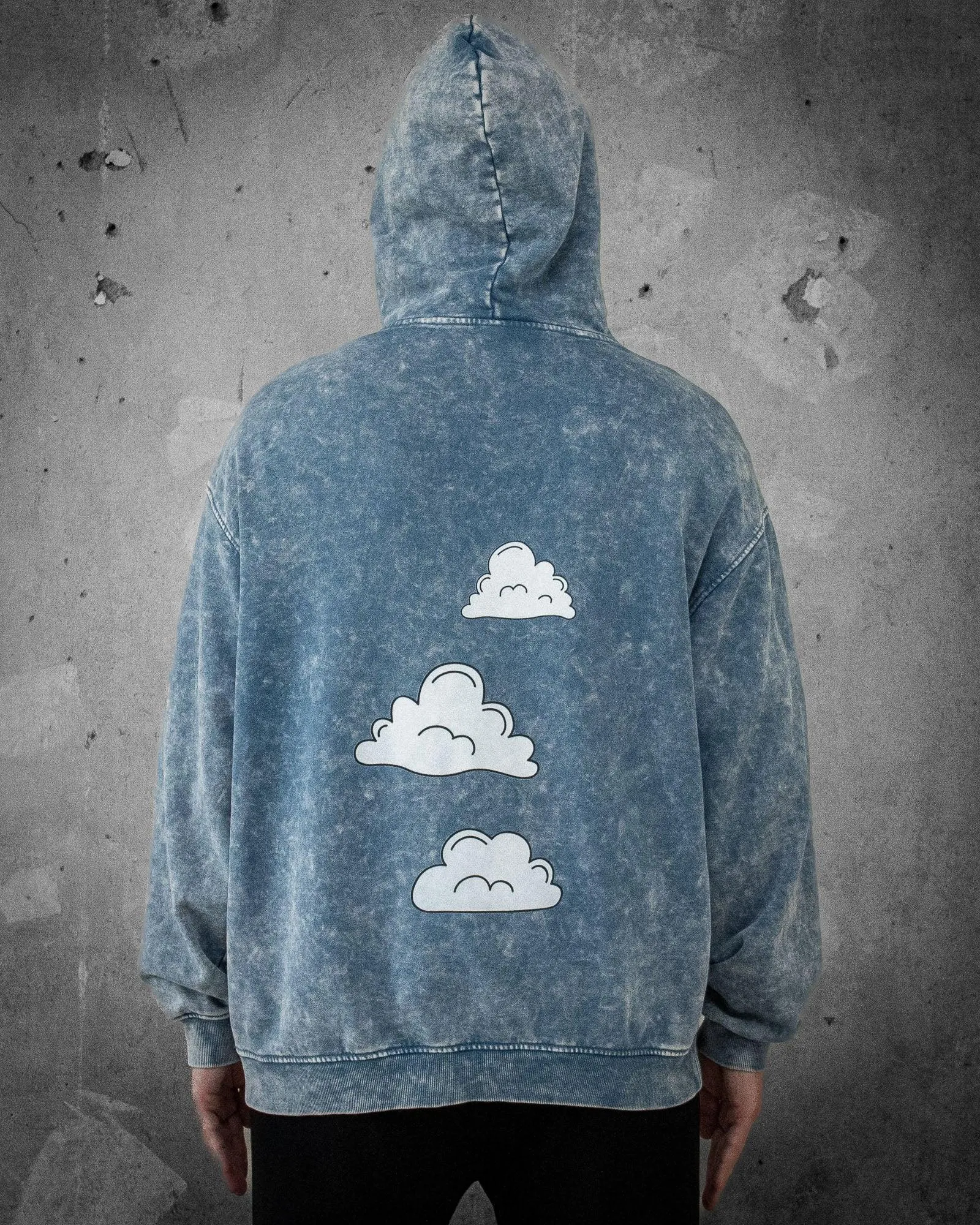 Sky is Not the Limit | Oversized Faded Men's Hoodie