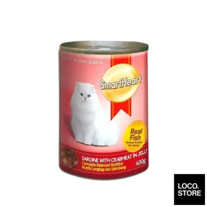 Smart Heart Cat Canned Food Sardine With Crabmeat In Jelly 400g